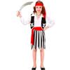 W WIDMANN MILANO Party Fashion - Costume da pirata per bambini, 4 pezzi | Con top con gilet, gonna, cintura e fascia per capelli, marinaio, capitano, Carnevale, festa a tema