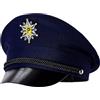 W WIDMANN MILANO Party Fashion - Berretto da poliziotto per bambini, cappello da poliziotto, berretto, uniforme, costume da poliziotto