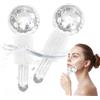 Freyeeti 2 Pezzi Massaggio Ice Roller Ball Per Viso, Facial Ice Globes, riutilizzabile, per viso, occhi e collo, Per Ridurre Il Gonfiore e Le Occhiaie, Migliorano La Circolazione Sanguigna, Bianco