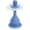 Farout! Anello da dentizione per bambini, motivo floreale, senza BPA, anello di presa con ventosa, giocattolo Montessori a partire dai 3 mesi, per bambini e bambine (blu)