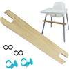 CaOJing Poggiapiedi per Seggiolone in Legno Naturale Antiscivolo Regolabile - Con Anelli di Gomma, Compatibile Con IKEA Antilop