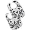 Baby Moo's Baby Moo, bavaglino stile rock star, rock n roll, color bianco, alla moda, regalo per bambini e bambine, ideale per Natale
