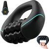 Vulaop Massaggiatore elettrico manuale con ruote, 3 livelli, ricaricabile tramite USB, leggero massaggiatore per tessuti profondi, per schiena, spalle, gambe, ufficio, palestra