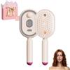 Drbrrly Electric Hair Brush Women with Water Spray, Vibration Misting Detangling Comb, Red Light Air Cushion Massage Brush for Wet & Dry Hair, Portable Home Spa Styling Tool (Pink)