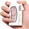 XIAOZHIFU Unghie Finte Leopardate con Fiocco 3D, 24PCS Unghie Press On Stampa Leopardo con Fiocco, Press On Nails Gel 3D Leopard, Unghie Finte Corte Leopardate con Colla e Lima per Donne e Ragazze