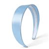 Glimbely Cerchietto per capelli in raso da donna, largo 4 cm, alla moda, elastico, antiscivolo, accessori per capelli (azzurro)