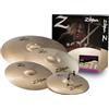 ZILDJIAN - ZCSTD Z Custom Standard Cymbal Pack, Set Piatti Batteria, Hi Hat 14, Crash 16 e 18, Ride 20, Finitura Brillante, Suono Potente e Tagliente per Rock e Metal