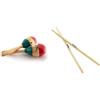 Tiger Natural Hand Painted Wooden Maracas 25cm with Tiger 5A Maple Wood Tip Drumsticks