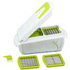 TheKitchenette 5040305-Passaverdure a 3 Griglie, in plastica, Colore: Bianco/Verde, 28 x 12,5 x 12 cm