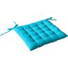ED ENJOY HOME Enjoy Home - Cuscino per Sedia, in Cotone piqué, 38 x 38 cm, 100% Cotone, Turchese, 40 x 40
