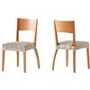 Martina Home Set di 2 coprisedili per Sedia Modello MEJICO, Colore Beige, Misura 40-50 cm Larghezza