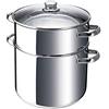 Beka Chambord-Cuocipasta in Acciaio Inox con Coperchio in Vetro, Diametro 28 cm, Inossidabile, Argento