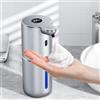 Fachixy Dispenser Sapone Automatico con Display Digitale, Touchless, Montaggio a Parete Dispenser Sapone Bagno, Ricaricabile, 380ml, IPX5 Impermeabile Dispenser Schiuma per Bagno, Cucina