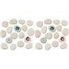 Relaxdays Sassi Piatti da Dipingere, 2 kg di Sassolini Decorativi, Pietre da Colorare, Ciottoli Giardino, Grigio Chiaro (Confezione da 2)
