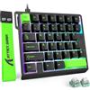 MAMBASNAKE ATTACK SHARK M36 HE Tastiera Gaming Monoposto 8000Hz Rapid Trigger, 36 Tasti Cablati Interruttore Magnetico, Precisione RT 0,01mm, SOCD & DKS, Retroilluminazione RGB, PC/Mac/FPS, Nero