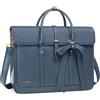 MOSISO Borsa Porta PC Donna,13-14 Pollici Laptop in Pelle PU Borsa a Tracolla Convertibile,13,3 Pollici Borse Messenger Casual Lavoro Viaggio Computer Custodia con Nodo a Fiocco, Blu Pavone
