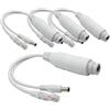 ANVISION Adattatore splitter PoE 12V impermeabile da 4 pacchi, conforme IEEE 802.3af per telefono VoIP AP con telecamera IP e altro, bianco