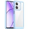 Generico Custodia compatibile con Oppo A60 5G CPH2683 / A40 CPH2669 / A40M CPH3669 / A3x 4G / A3 5G / A3 4G COVER back case matte slim protezione in plastica rigida con cornice GEL SILICONE (Cornice Azzurro)