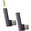 HOYULLI Cuffie USB C a Jack da 3,5 mm (confezione da 2) per Apple tipo C AUXiliar Cavo Dongle per iPhone 16 15 Pro Max per iPad connettore compatibile con Samsung S25 S24 DAC Audio Android Accessori Auto