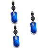 Hemobllo 3 Pz Mouse Usb Cablati Mouse Retrattile Muto Cablato Mouse Usb Retrattile Usb Mini Topo Funzionante Senza Fili Mouse Cablati Luminoso Mini-mouse Usb Bambino Telescopico Computer