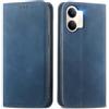 MOJIA Cover per Vivo Y21 5G, Custodia Folio Portafoglio in Pelle PU [chiusura magnetica], Case a Libro con Guscio Interno in TPU, Supporto per Carte.. Blu