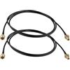 Futheda 2 Pezzi Cavo RP-SMA Maschio a RP-SMA Femmina Paratia RG174 Cavo Antenna Coassiale Prolunga WiFi 1m per Scheda Wireless Mini PCI Express PCIE Scheda di rete Adattatore WiFi Router WiFi