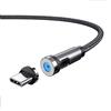 YSJJZRL Rotazione di 360° e 180° Cavo USB magnetico di tipo C Cavo di ricarica rapida USB di tipo C per Samsung S21 S20 ecc. (1M,Nero)
