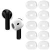 Sylkeov Set di 5 Pairs di Embouts in Silicone Ultra Sottile per AirPods 4, Antiscivolo e Antigraffio, Migliorano l'Acustica, Compatibili con la Custodia di Ricarica, un'Esperienza d'Ascolto Ottimale
