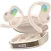 DUSONLAP Cuffie Open-Ear, 42 Ore Auricolari Sportivi Bluetooth 5.4 con ENC Mic e Gancio Auricolare Air, IPX7 Cuffie Bluetooth con Display LED per Fitness/Corsa, Controllo Touch, iOS Android, Bianco