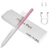 JXYHMY Penne stilo per touch screen, matita universale a punta fine per iPad con assorbimento magnetico, compatibile con iPhone/iPad/Samsung/Android/tablet e altri touch screen (bianco sfumato rosa)