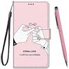 TOUCASA Cover per iPhone 11 Pro Max,Flip Caso Custodia [Creativo Dipinto] PU Pelle Portafoglio Unico Sottile Funzione TPU Flip Cover a Libro per iPhone 11 Pro Max (6,5 Pollice),Dito Bianco