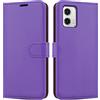iCatchy per Motorola Moto G73 5G Custodia a portafoglio in pelle libro Flip Folio Stand View Cover con slot per schede e cavalletto per Motorola G73 Copertura del telefono (Lilla)