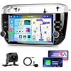 Motorsi Autoradio per Fiat Punto 2010-2016 Linea 2012-2015 IOS Carplay Android Auto Radio, 2+64G Android 15 Radio 2 Din Autoradio con GPS Navi WiFi EQ Bluetooth OBD2 DVR DAB+, AHD Telecamera