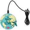 Legami Super Fast 40033229 Caricabatterie Wireless per Smartphone, Multicolore (Travel)
