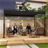 UISEBRT Pergola in Metallo, 3 x 4 m, Impermeabile, Stabile, Resistente all'Inverno, Gazebo con Tetto a Lamelle, Copertura Autoportante con Tetto Scorrevol, Protezione Solare per Giardini e Terrazzi