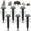 GAOUTO 6 Pezzi Dissuasore Talpe Solare IP65 Impermeabile, Ultrasuoni Dissuasore Talpa Solare, Repellente per Arvicole da Giardino, Dispositivo Anti-Talpa e Controllo Parassiti