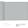AXT SHADE Frangivisto Balcone Protezione 80x400cm HDPE Cache Vue Balcon Protection UV Opaque Résistant aux Contre Vent avec Trous et Serre Câbles pour Exterieur Terrasse-Grigio Chiaro