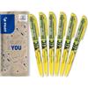PILOT - Set di 6 FriXion Light - Evidenziatore Cancellabile a Inchiostro Termosensibile - Colore Fluo Giallo - Punta a Scalpello per Tratti Fini o Larghi