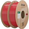 eSUN Filamento PLA 1,75 mm, filamento modificato per stampante 3D PLA, precisione dimensionale +/- 0,03 mm, bobina da 1 kg (2,2 libbre) filamento di stampa 3D (Rosso Fuoco, 2KG)