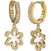 Sanico BJT411 ORECCHINI SANTORINI/CRISTALLI BIANCHI GOLD PLATED