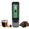 EVERANGE Macchina per caffè espresso elettrica portatile, macchina da caffè per auto da viaggio e campeggio, macchina da caffè a batteria compatibile con caffè macinato e capsule NS, verde
