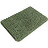 PureSwan Tappeto da bagno piccolo, 30 x 45 cm, lavabile e assorbente, antiscivolo, in morbida ciniglia, per bagno, doccia, lavandino, tappetino per cani (verde oliva)