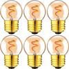 Genixgreen Lampadina Led E27 1W G40 Lampadina LED 1W Luce Calda 2200K Vintage equivalente 10W Lampade a incandescenza per interni ed esterni Decor