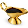MUCKLILY Posacenere per salsa, piccola salsiera, in acciaio inox, per salsiera, per salsa, per salse, in acciaio inox dorato
