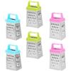 Ciieeo 18 Pezzi Grattugia in Acciaio Inox Mini Grattugia Affettatrice Portatile per Frutta E Verdura con Manico in Plastica