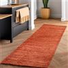 SIMPEX Tappeto Shaggy a Pelo Lungo 80x250 cm Terracotta, morbido e soffice, moderno tinta unita, ideale per spazi stretti o cucina, soggiorno e camera