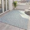 benuta Basic Tappeto da esterno Iowa - Blu 120x170 cm - Boho Juta-Look - Impermeabile UV balcone, terrazza, giardino, cucina, soggiorno - Robusto