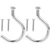 NAMOARLY Ganci per Tavolo da Biliardo in Ferro Argento Resistenti e Comodi, Set da 2 per Stecche da Snooker e Supporto Triangolo, Accessori Multi-funzione per Amanti del Biliardo