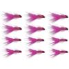 Feeder Creek Succhiare le uova, molti colori con mosche Flash Fly Fishing per trote e altri pesci d'acqua dolce, una dozzina di mosche bagnate (rosa, 8)