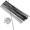 BESTonZON 36 Set Raggi per Bicicletta in Acciaio #45 14g 2mm Nippli Neri, Set, Lunghezza 260mm, Accessori per Bici Mountain Bike